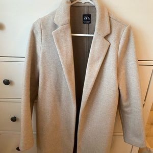 Zara cream lapel jacket